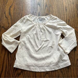 🍭6/$30 Baby Gap WhiteLong Sleeve Shirt for Baby Toddler Girl - 12-18 months